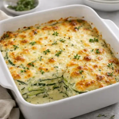 Gratin de courgettes au mascarpone et mozzarella