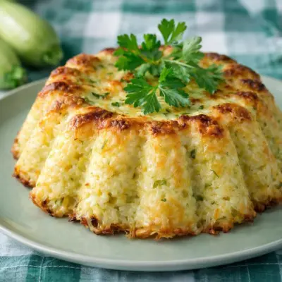 Gratin de riz à la courgette râpée : parmesan & mozzarella