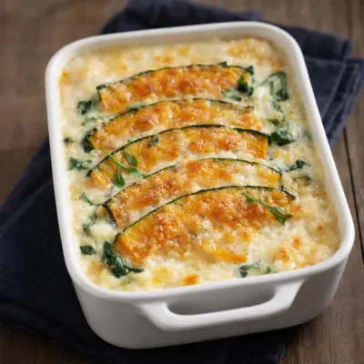 Gratin léger de melon à la ricotta au four