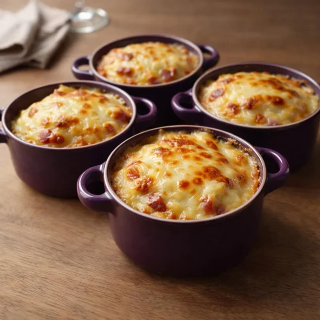 Gratin d’œufs et jambon au four : fondant & doré