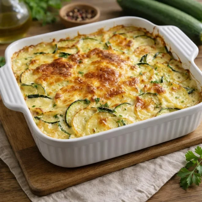 Gratin de Pommes de Terre et Courgettes au Four à la Crème