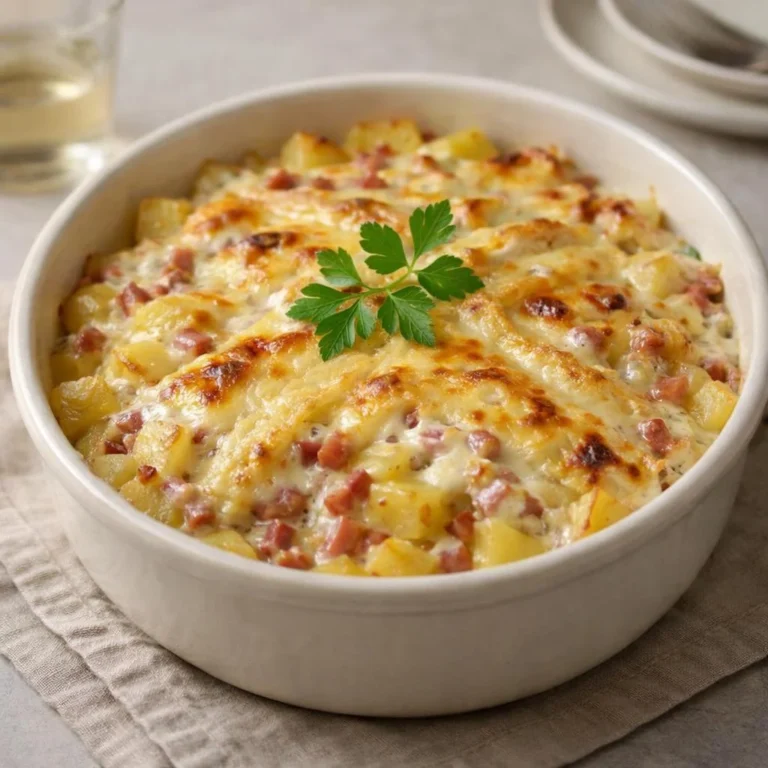 Gratin de pommes de terre aux lardons reblochon