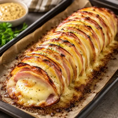 Jambon et Pommes de Terre Gratinés à la Raclette