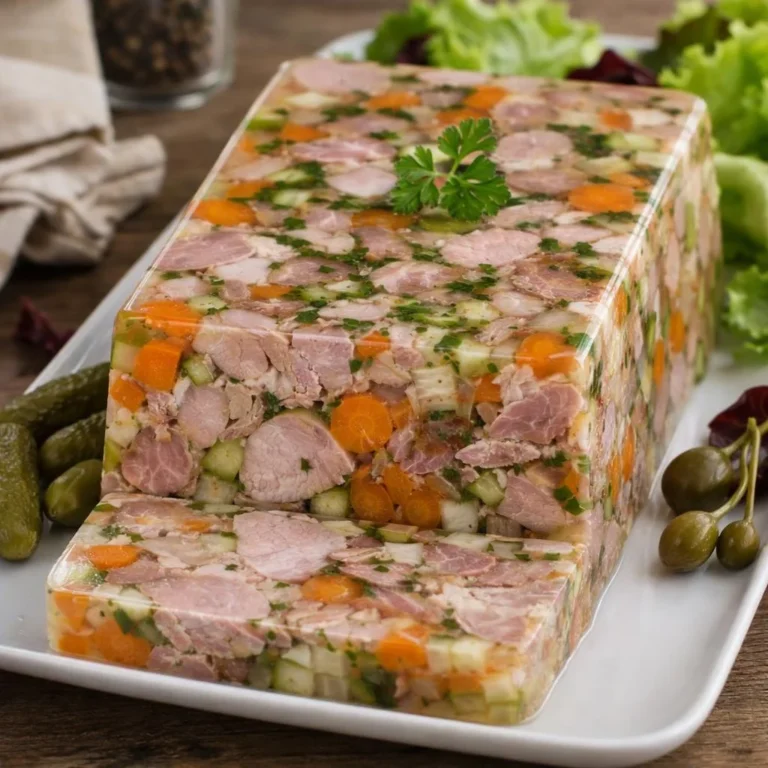 Jambonneau en gelée aux légumes croquants