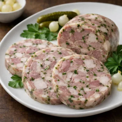 Recette jambonneau froid persillé : gelée légère et tranche
