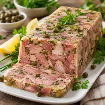 Recette jambonneau pressé aux câpres et fines herbes