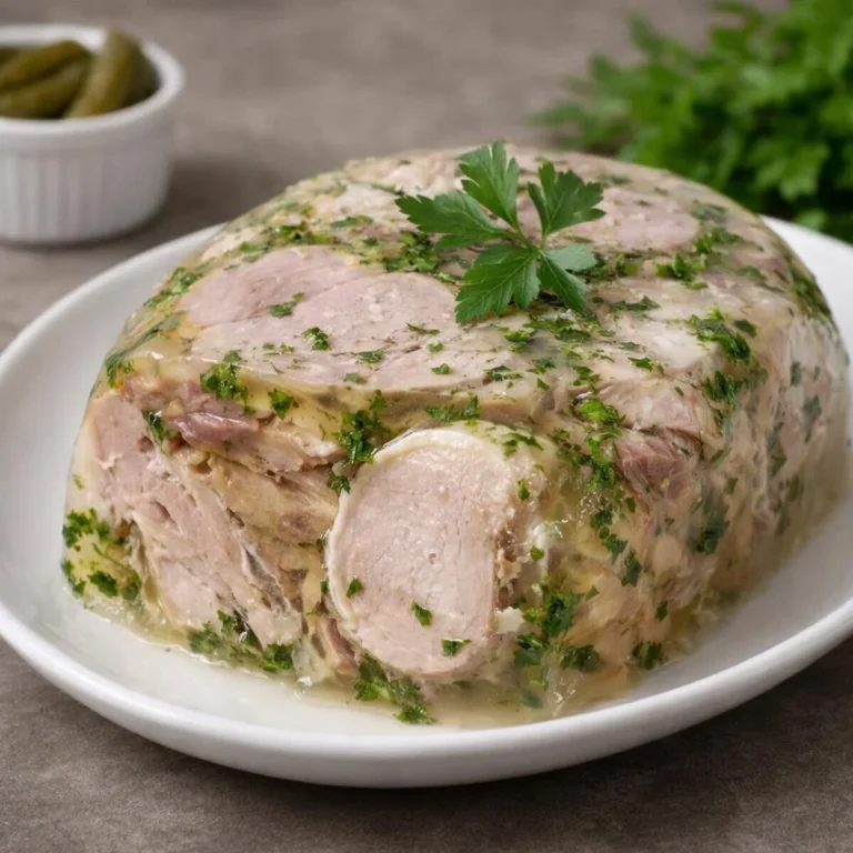 Jarret de porc froid en gelée au persil : recette
