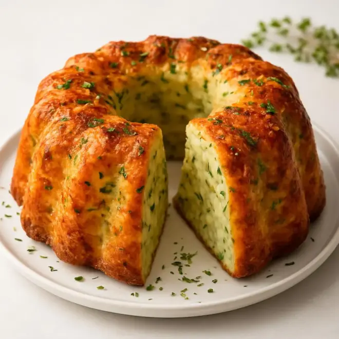 Kouglof salé au zucchini et fromage (moule bundt)