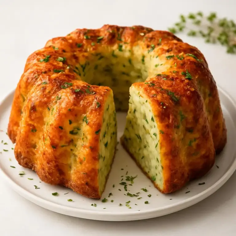 Kouglof salé au zucchini et fromage (moule bundt)