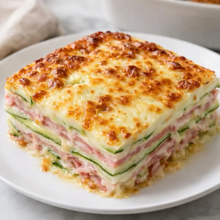 Lasagnes de courgettes au jambon et béchamel