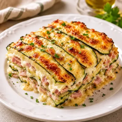 Lasagnes de Courgettes au Jambon et Béchamel