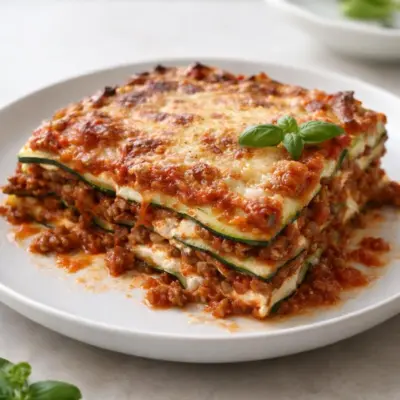 Lasagnes de courgettes à la ricotta et viande 5%