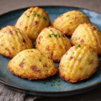 Recette madeleines salées jambon emmental moelleuses