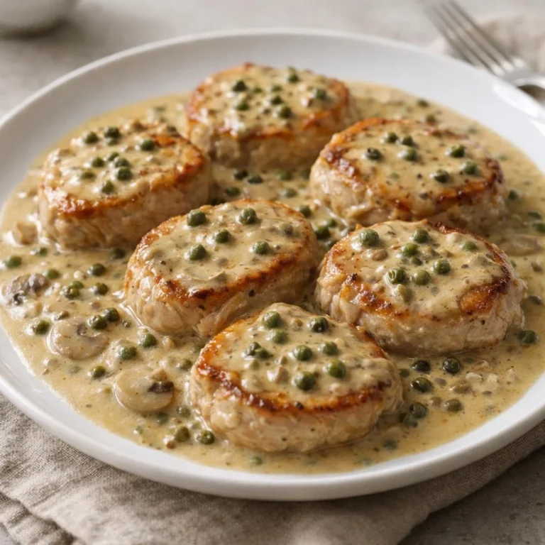 Recette médaillons de porc au poivre vert crémeux