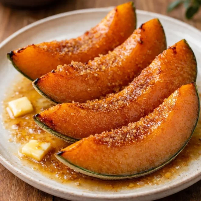 Melon rôti au beurre salé et cassonade : facile