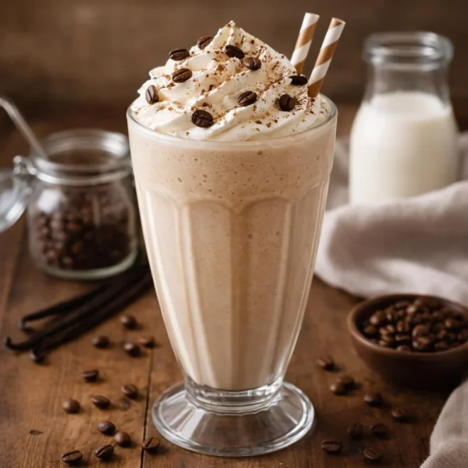Milkshake café et vanille maison (chantilly)