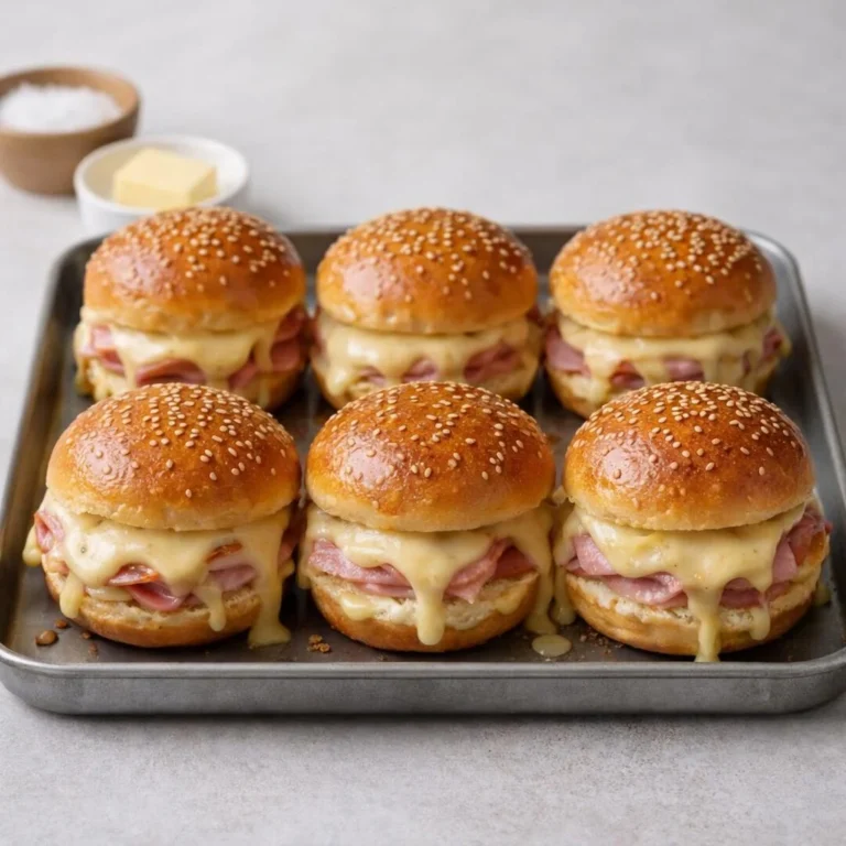 Mini burgers briochés au jambon et cheddar