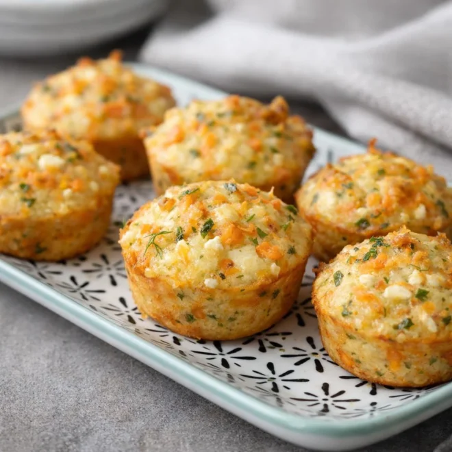 Mini cakes salés aux carottes et feta (moelleux au four)