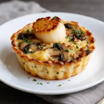 Mini quiches aux noix et champignons: apéritif chic
