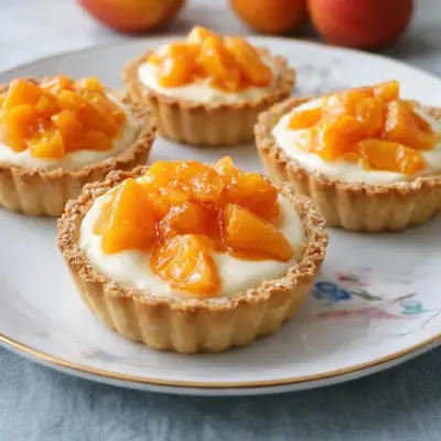 Mini tartelettes aux abricots : crème vanillée