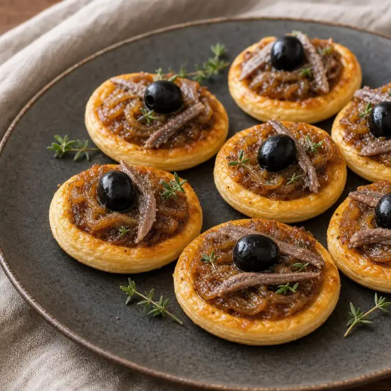 Mini tartelettes aux oignons et aux anchois façon pissaladière