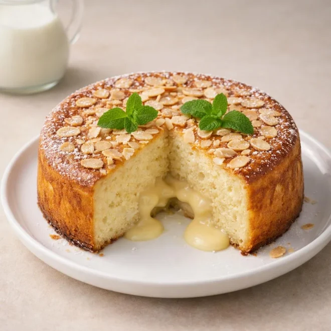 Moelleux gâteau au yaourt à la vanille (type “quatre-quarts” léger)