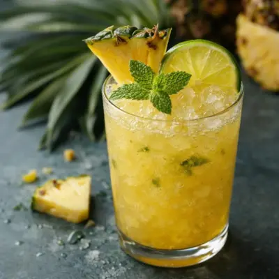 Mojito à l’ananas sans alcool : ultra frais à la menthe