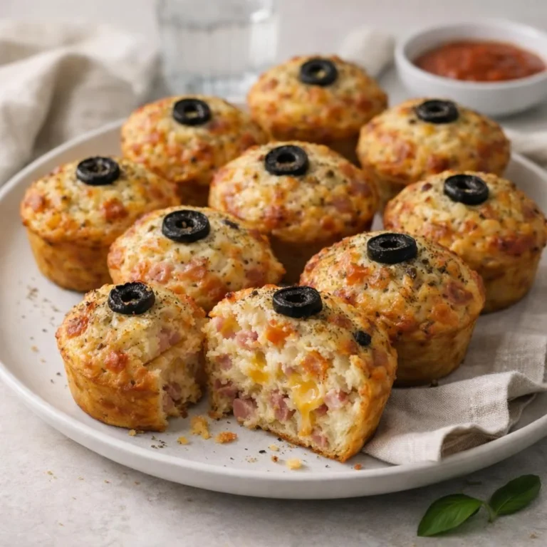 Recette muffins salés au jambon cheddar moelleux