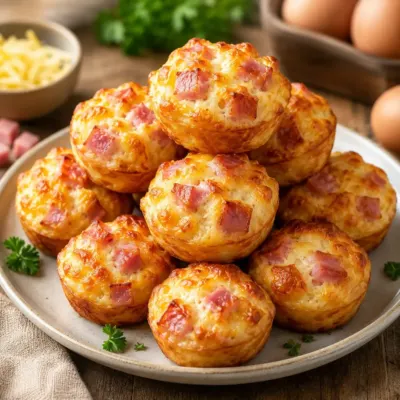 Muffins Salés au Jambon et au Fromage