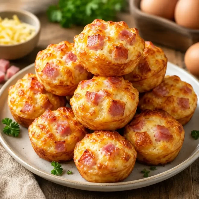 Muffins Salés au Jambon et au Fromage