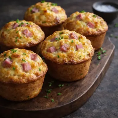 Muffins salés jambon fromage moelleux au four