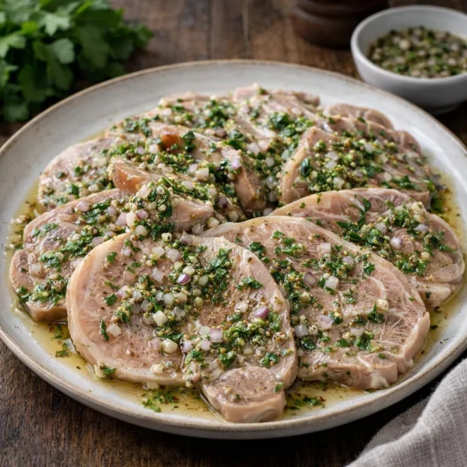 museau de porc sauce ravigote aux fines herbes