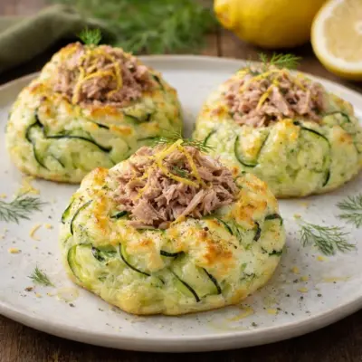 Nuages de courgettes au thon et citron : moelleux au four