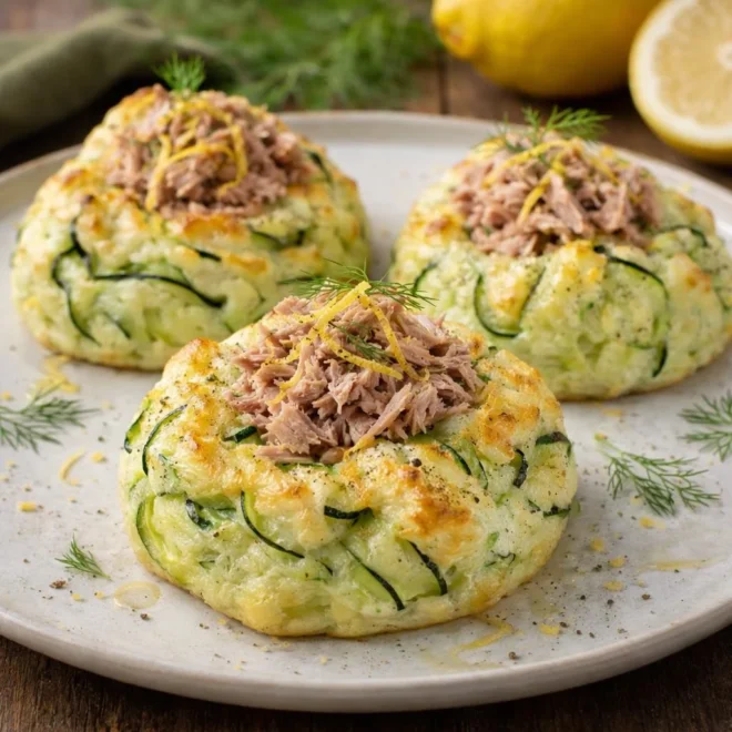 Nuages de courgettes au thon et citron : moelleux au four