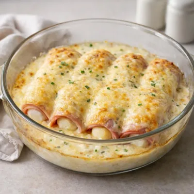 Œufs roulés au jambon gratinés : fondant au four