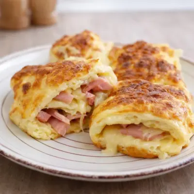 Omelette soufflée au fromage et au jambon : cœur fondant