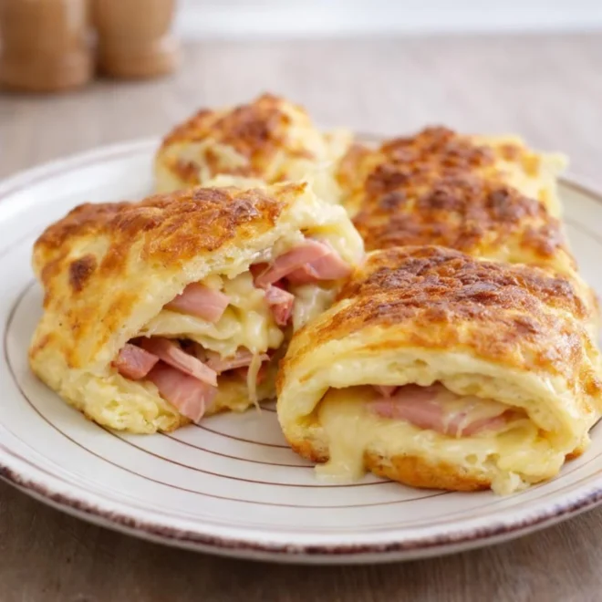 Omelette soufflée au fromage et au jambon : cœur fondant