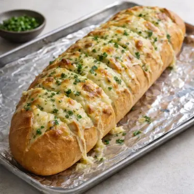 Pain à l’ail au fromage : garlic bread moelleux