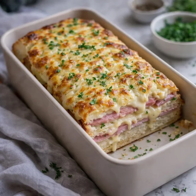 Recette pain de mie gratinée jambon et comté