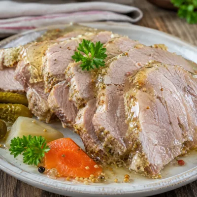 Palette de porc en gelée légère : recette claire