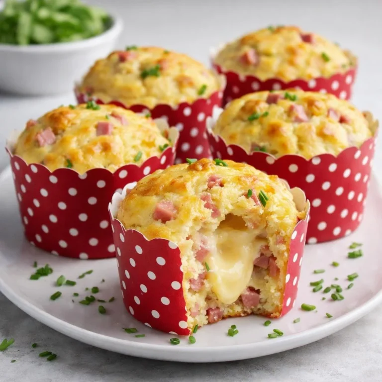 Petits cakes au jambon et Vache qui rit (moelleux)