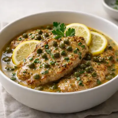 Piccata de veau citron câpres : sauce au citron