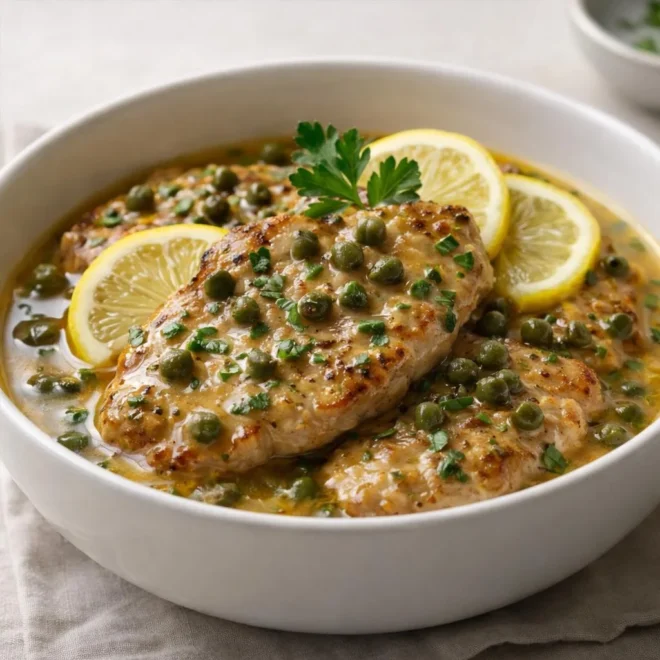Piccata de veau citron câpres : sauce au citron