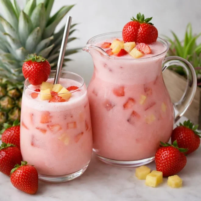 Piña Colada à la grenadine (version fraîche, sans cuisson)