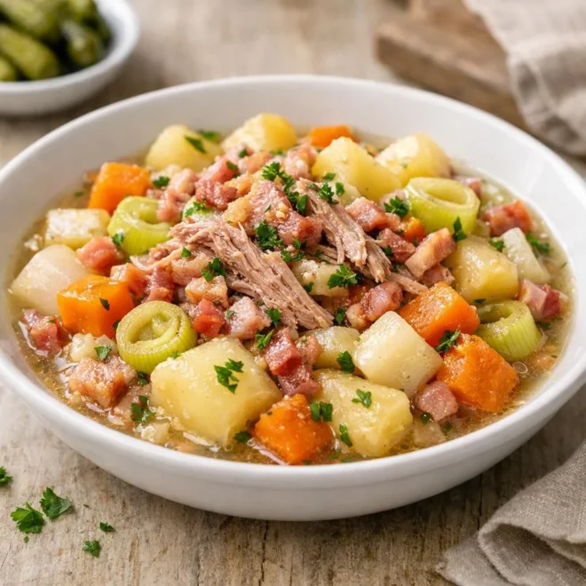 Potée paysanne froide au lard fumé et légumes