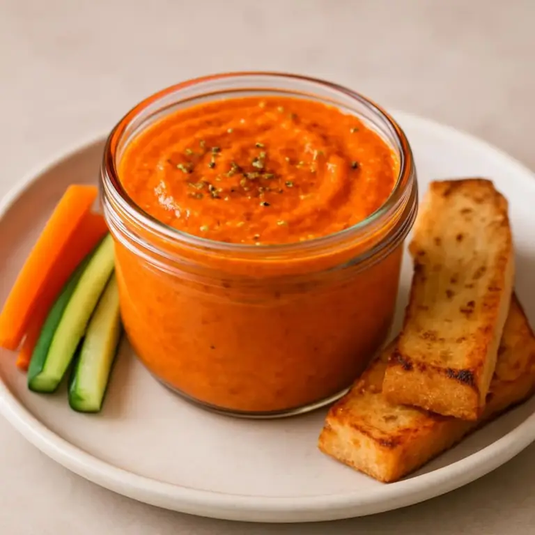 Poivronnade à la feta et yaourt : tartinade apéritive facile, rouge et onctueuse