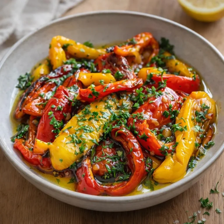 Poivrons grillés marinés au citron : recette facile