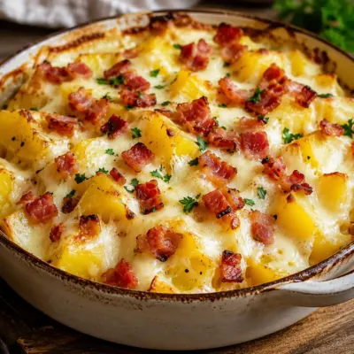 Pommes de Terre au Bacon et Fromage Fondu