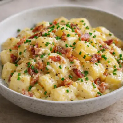 Recette pommes de terre façon carbonara aux lardons