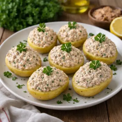 Pommes de terre farcies froides au thon : recette facile